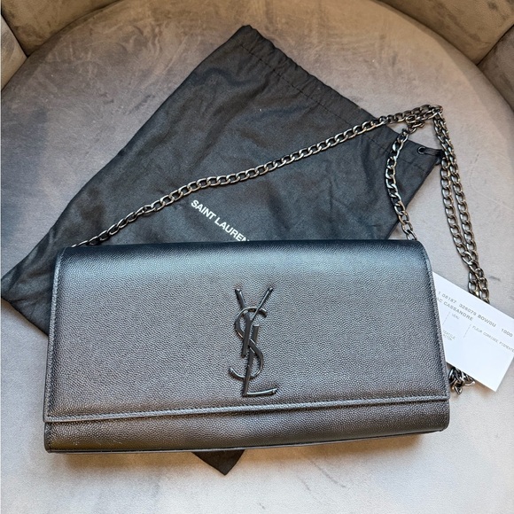 Yves Saint Laurent Handbags - YSL Medium Kate Clutch Crossbody Bag Black